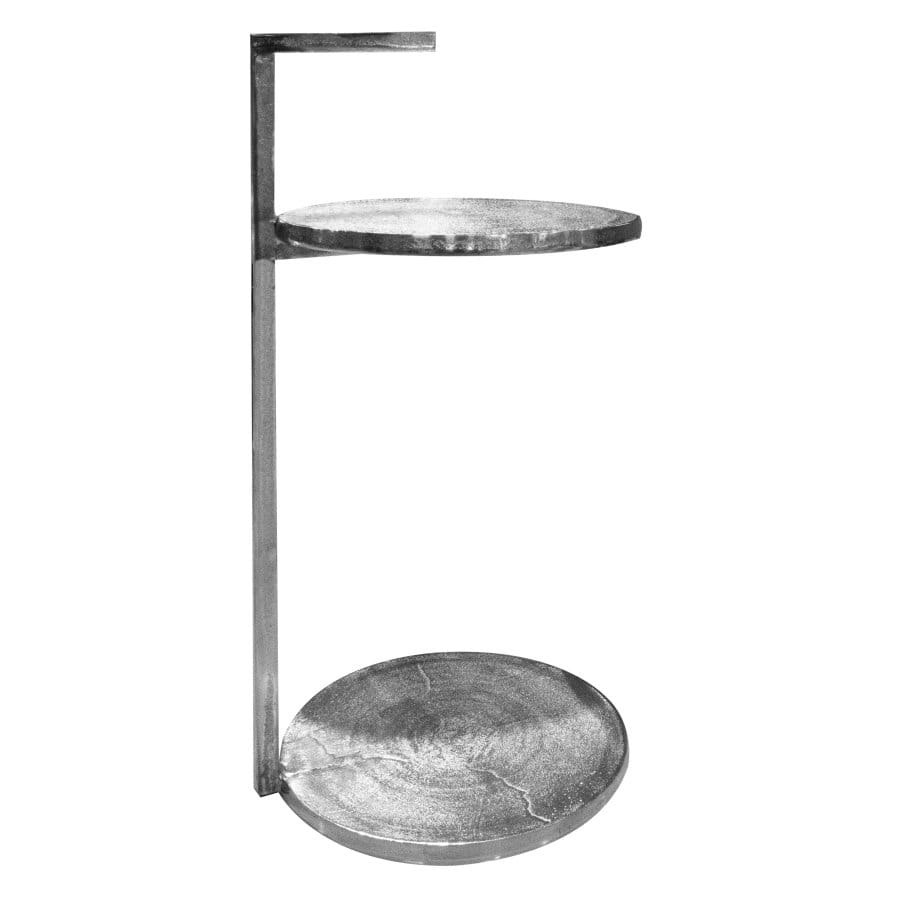 Bijzet tafel Media647 Silver Raw aluminium