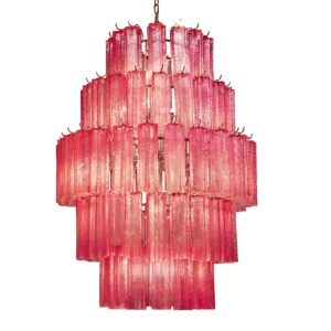 Kroonluchter Media647 Pink Glass