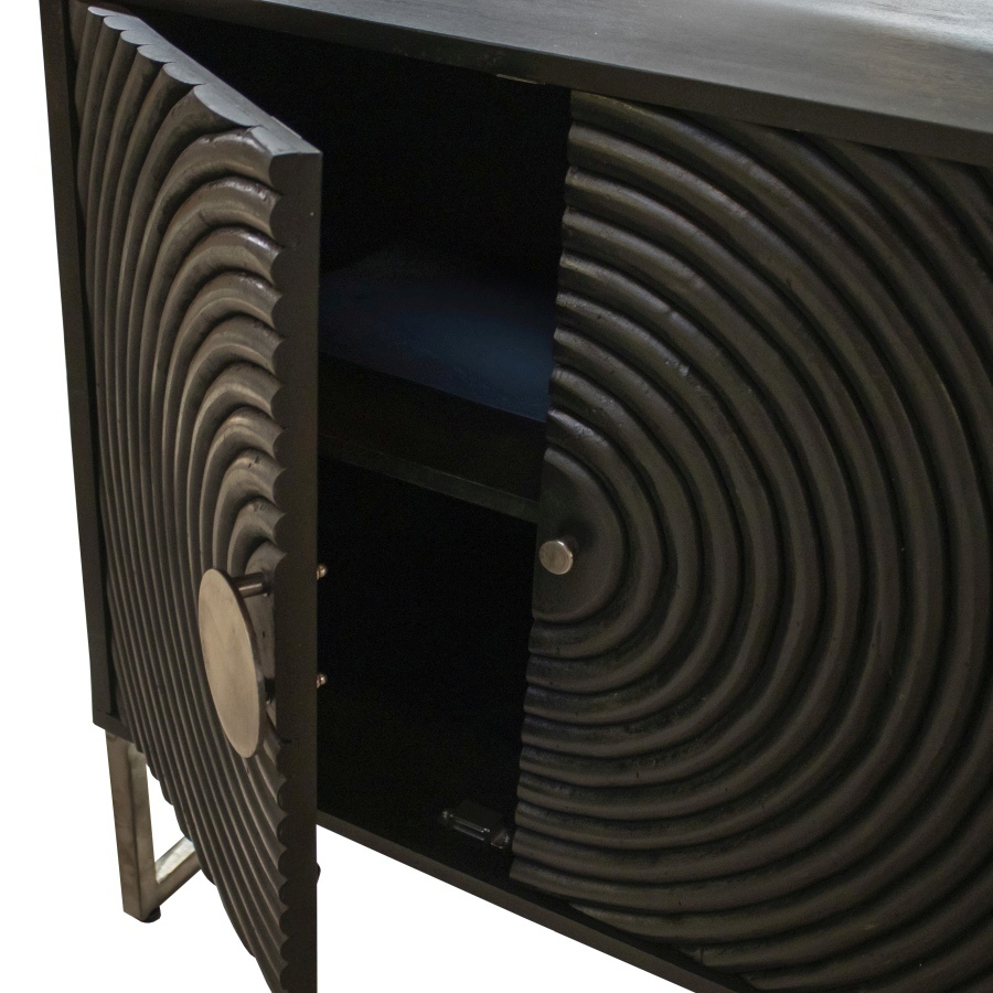 Dressoir Media647 Black Wood - Image 2