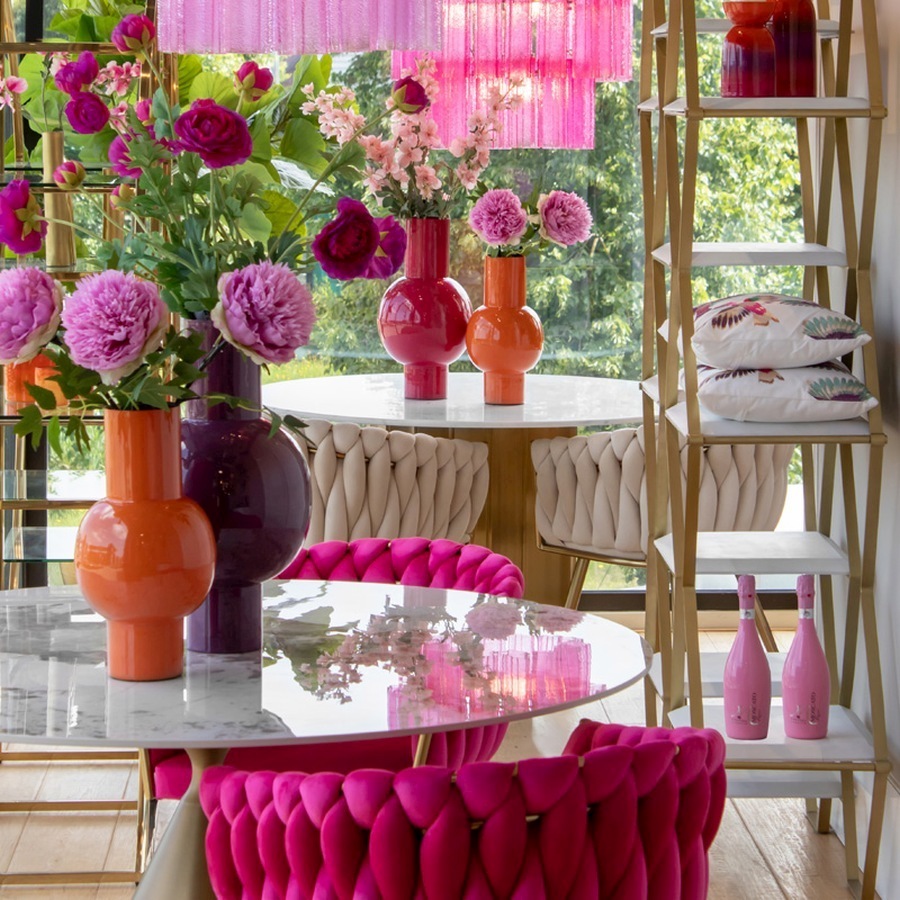 Eetkamerstoel Media647 Pink Fabric - Image 2