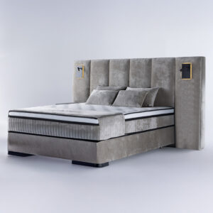 Boxspring Media647 Brown Fabric