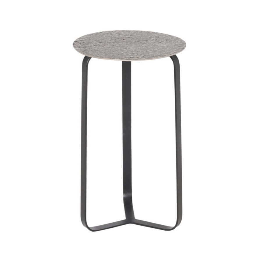 Bijzet tafel Media647 Silver Raw aluminium