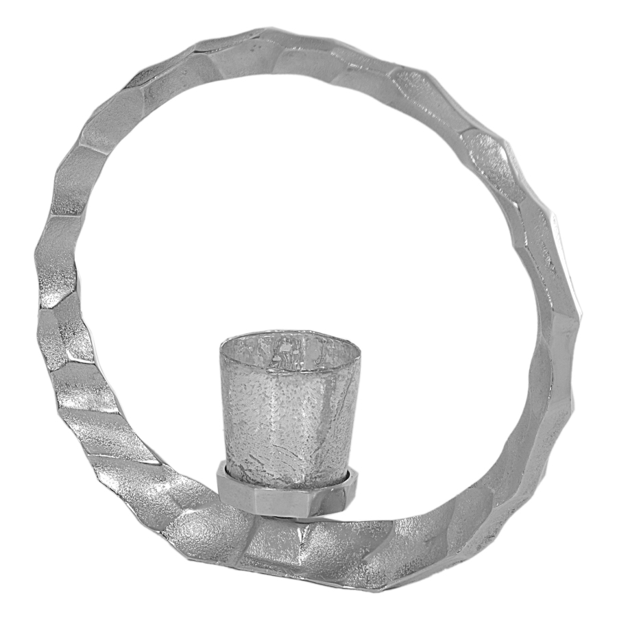 Windlicht Media647 Silver Raw aluminium