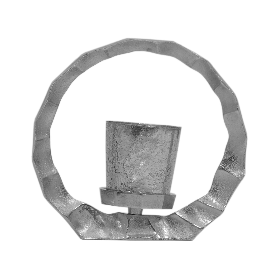 Windlicht Media647 Silver Raw aluminium