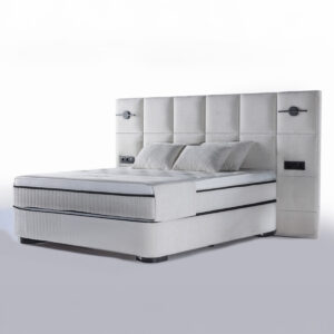 Boxspring Media647 Beige Fabric